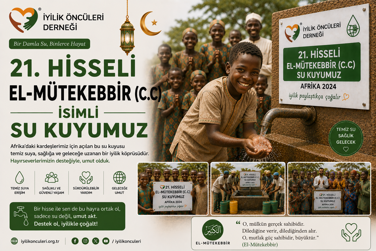 21. hisseli El-Mütekebbir (c.c) isimli su kuyumuz